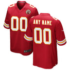 Silnrao Custom KC.Chiefs Red Replica Game Stitched Jerseys