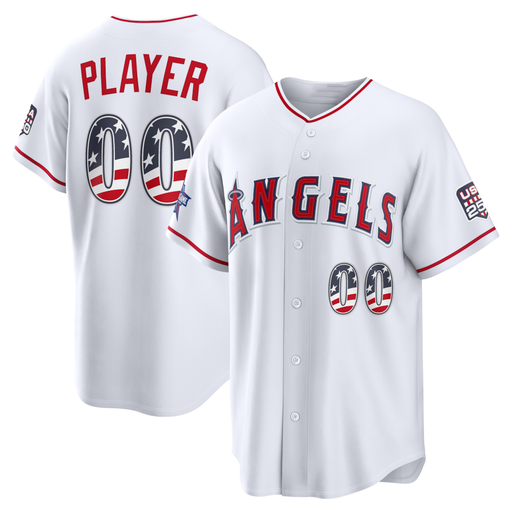 Silnrao Custom LA.Angels 2026 All-Star Edition Stars & Stripes White Stadium Jerseys