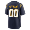 Silnrao Custom LA.Chargers Navy Home Game Stitched Jerseys