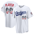 Silnrao Custom LA.Dodgers 2026 All-Star Edition Stars & Stripes White Stadium Jerseys