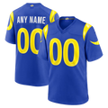 Silnrao Custom LA.Rams Royal Game Stitched Jerseys