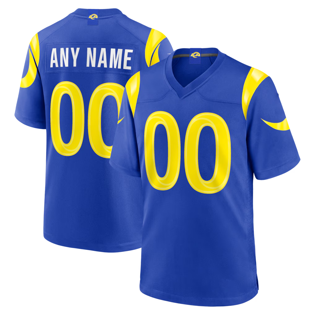 Silnrao Custom LA.Rams Royal Game Stitched Jerseys
