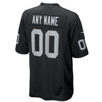 Silnrao Custom LV.Raiders Black Home Game Stitched Jerseys