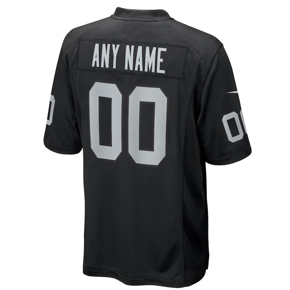 Silnrao Custom LV.Raiders Black Home Game Stitched Jerseys