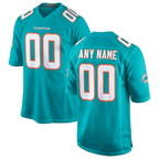 Silnrao Custom M.Dolphins Aqua Game Stitched Jerseys
