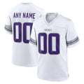 Silnrao Custom MN.Vikings White Alternate Game Stitched Jerseys
