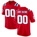 Silnrao Custom NE.Patriots  Red Alternate Stitched Jerseys