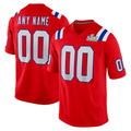 Silnrao Custom NE.Patriots  Red Super Bowl LX Patch Game Jersey Stitched Jerseys