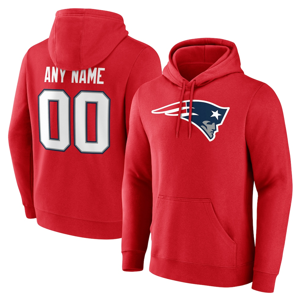 Silnrao Custom NE.Patriots Red Team Authentic Personalized Name & Number Hoodie Stitched Jerseys