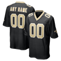 Silnrao Custom NO.Saints Black  Game Stitched Jerseys