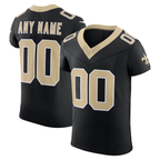 Silnrao Custom NO.Saints Black Vapor F.U.S.E. Elite Stitched Jerseys