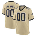 Silnrao Custom NO.Saints Gold Gameday Golds Alternate Game Stitched Jerseys