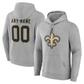 Silnrao Custom NO.Saints Gray Team Authentic Personalized Name & Number Hoodie Stitched Jerseys