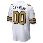 Silnrao Custom NO.Saints White Alternate Game Stitched Jerseys