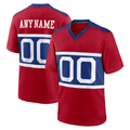 Silnrao Custom NY.Giants Century Red Alternate Game Stitched Jerseys