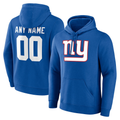 Silnrao Custom NY.Giants Royal Team Authentic Personalized Name & Number Hoodie Stitched Jerseys