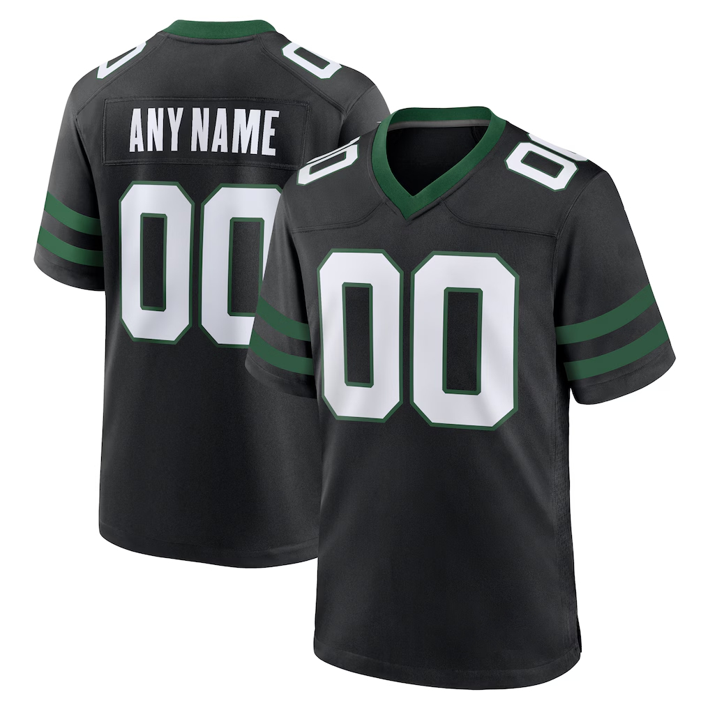 Silnrao Custom NY.Jets Legacy Black Alternate Game Stitched Jerseys
