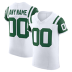 Silnrao Custom NY.Jets White Vapor F.U.S.E. Elite Stitched Jerseys