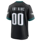 Silnrao Custom P.Eagles Black Stitched Alternate Game Stitched Jerseys
