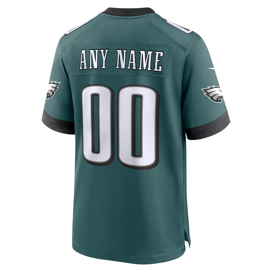 Silnrao Custom P.Eagles Midnight Green Stitched Home Game Stitched Jerseys