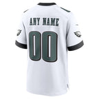 Silnrao Custom P.Eagles White Stitched Home Game Stitched Jerseys