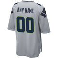 Silnrao Custom S.Seahawks Gray Alternate Game Stitched Jerseys