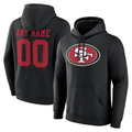 Silnrao Custom SF.49ers Black Team Authentic Personalized Name & Number Hoodie Stitched Jerseys