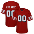 Silnrao Custom SF.49ers Scarlet Alternate Game Stitched Jerseys