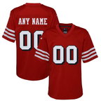 Silnrao Custom SF.49ers Scarlet Alternate Game Stitched Jerseys