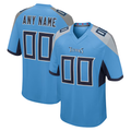 Silnrao Custom T.Titans Light Blue Alternate Game Stitched Jerseys