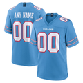 Silnrao Custom T.Titans Light Blue Game Stitched Jerseys
