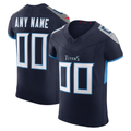 Silnrao Custom T.Titans Navy Vapor F.U.S.E. Elite Stitched Jerseys