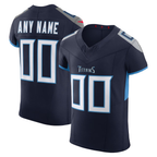 Silnrao Custom T.Titans Navy Vapor F.U.S.E. Elite Stitched Jerseys