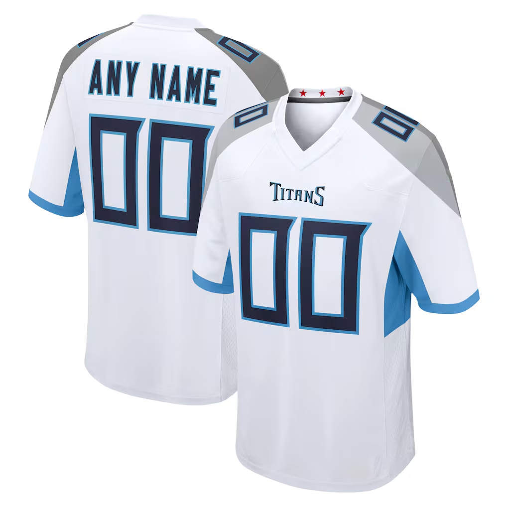 Silnrao Custom T.Titans White Game Stitched Jerseys