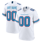 Silnrao Custom T.Titans White Game Stitched Jerseys