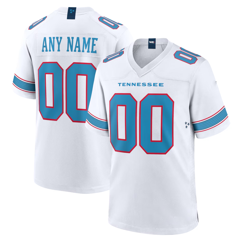 Silnrao Custom T.Titans White Game Stitched Jerseys