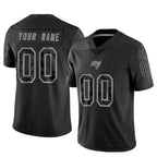Silnrao Custom TB.Buccaneers Black RFLCTV Limited Stitched Jerseys