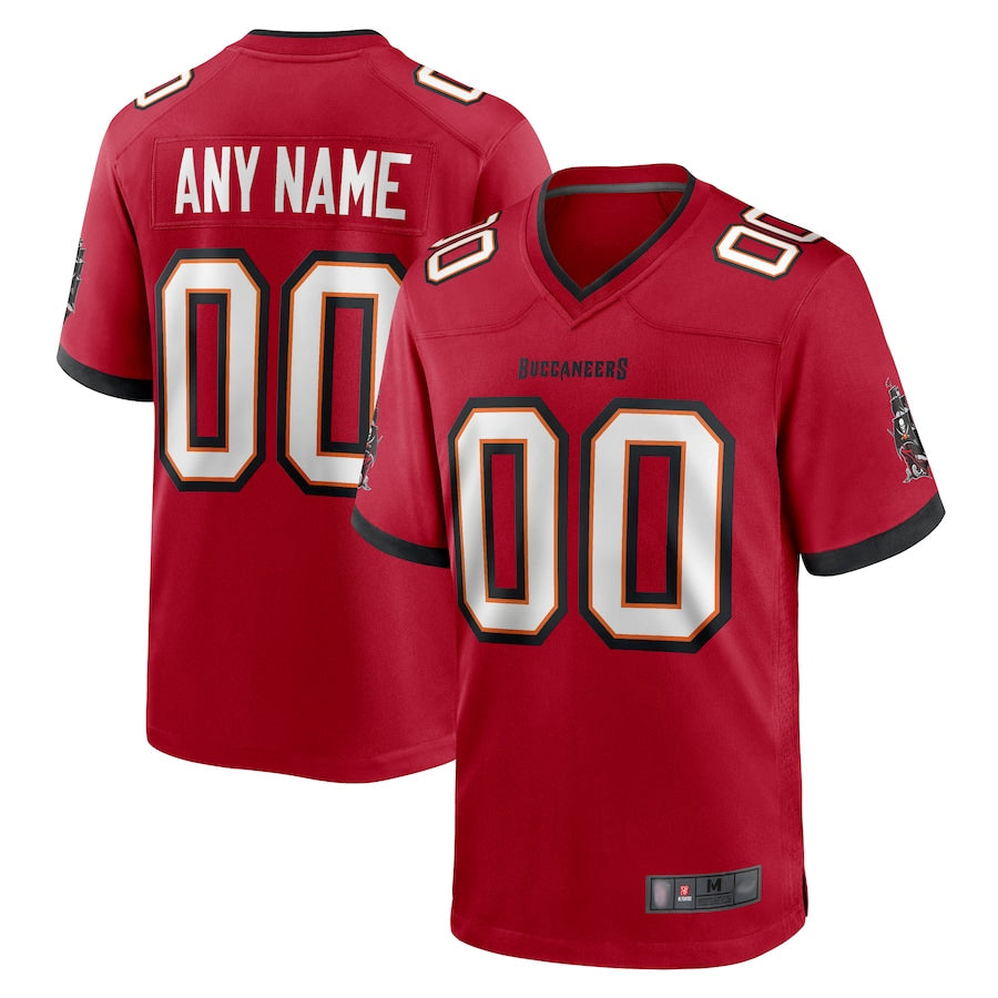 Silnrao Custom TB.Buccaneers Red Replica Game Stitched Jerseys