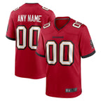 Silnrao Custom TB.Buccaneers Red Replica Game Stitched Jerseys