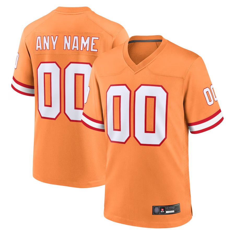 Silnrao Custom TB.Buccaneers Secondary Alternate Throwback Game Stitched Jerseys