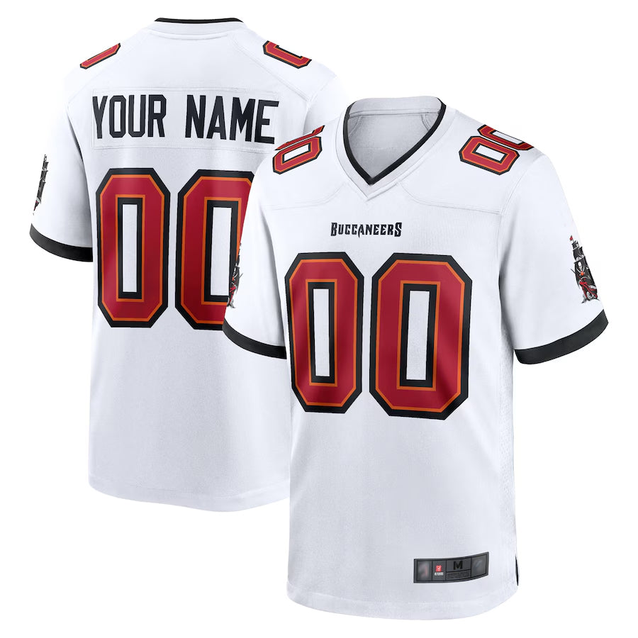 Silnrao Custom TB.Buccaneers White Replica Game Stitched Jerseys