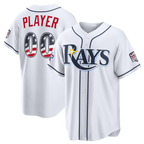 Silnrao Custom TB.Rays 2026 All-Star Edition Stars & Stripes White Stadium Jerseys