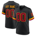 Silnrao Custom W.Commanders Black Hail Raiser Alternate Game Stitched Jerseys