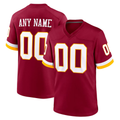 Silnrao Custom W.Commanders Burgundy Game Stitched Jerseys