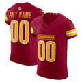 Silnrao Custom W.Commanders Burgundy Team Vapor F.U.S.E. Elite Stitched Jerseys
