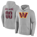 Silnrao Custom W.Commanders Gray Team Authentic Personalized Name & Number Hoodie Stitched Jerseys