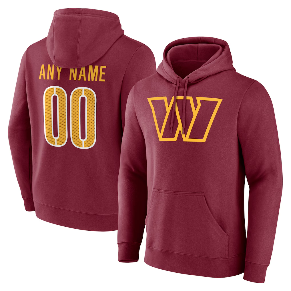 Silnrao Custom W.Commanders Team Authentic Personalized Name & Number Hoodie Stitched Jerseys