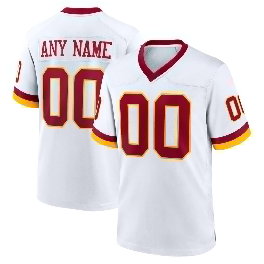 Silnrao Custom W.Commanders White Game Super Bowl Era Stitched Jerseys