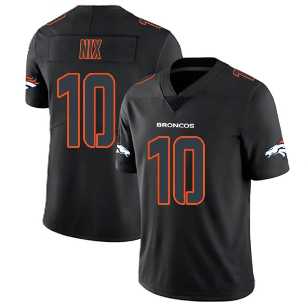 Silnrao D.Broncos #10 Bo Nix Player Limited Black Impact Jerseys