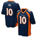Silnrao D.Broncos #10 Bo Nix Player Navy Game Stitched Jerseys
